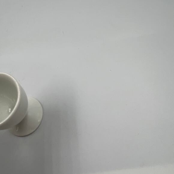 Vintage White Porcelain Boiled Egg Cup Serving Dish Double Sided - Picture 7 of 7